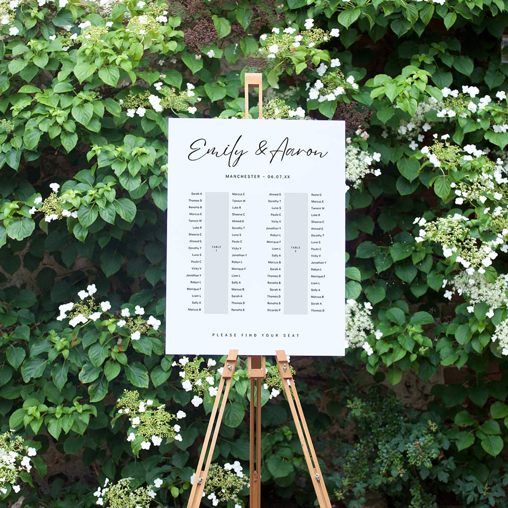 Banquet Table Seating Plan