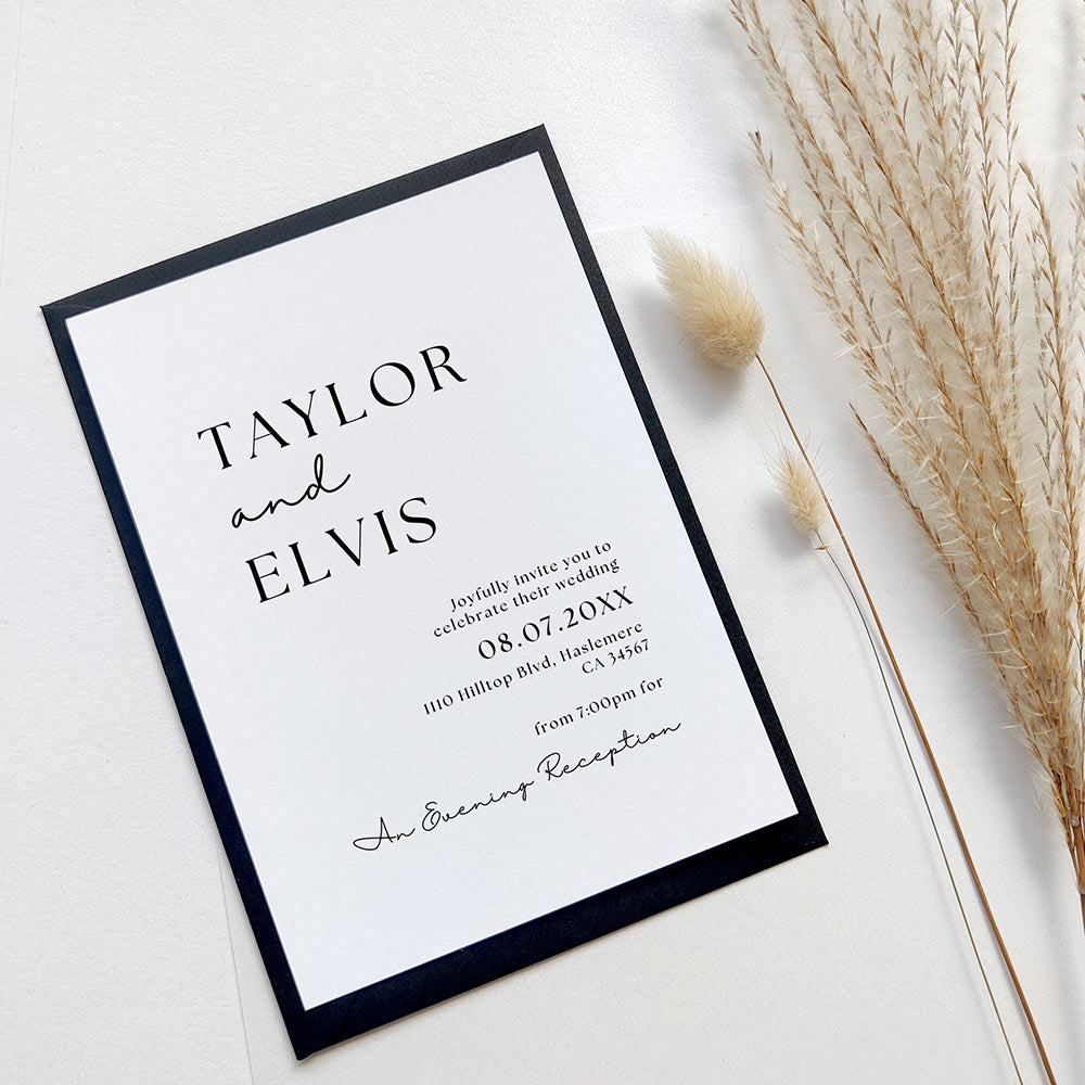 Black and White Evening Invitation 