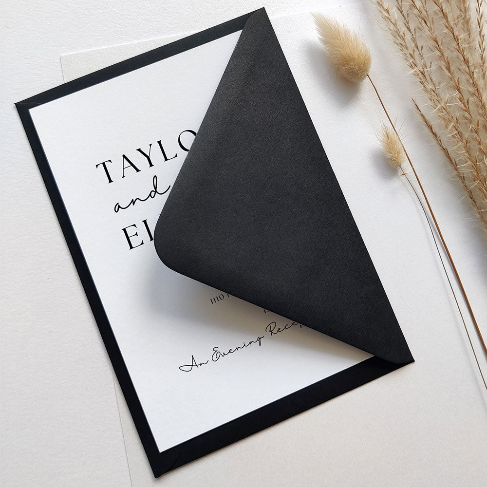 Black and White Evening Invitation 