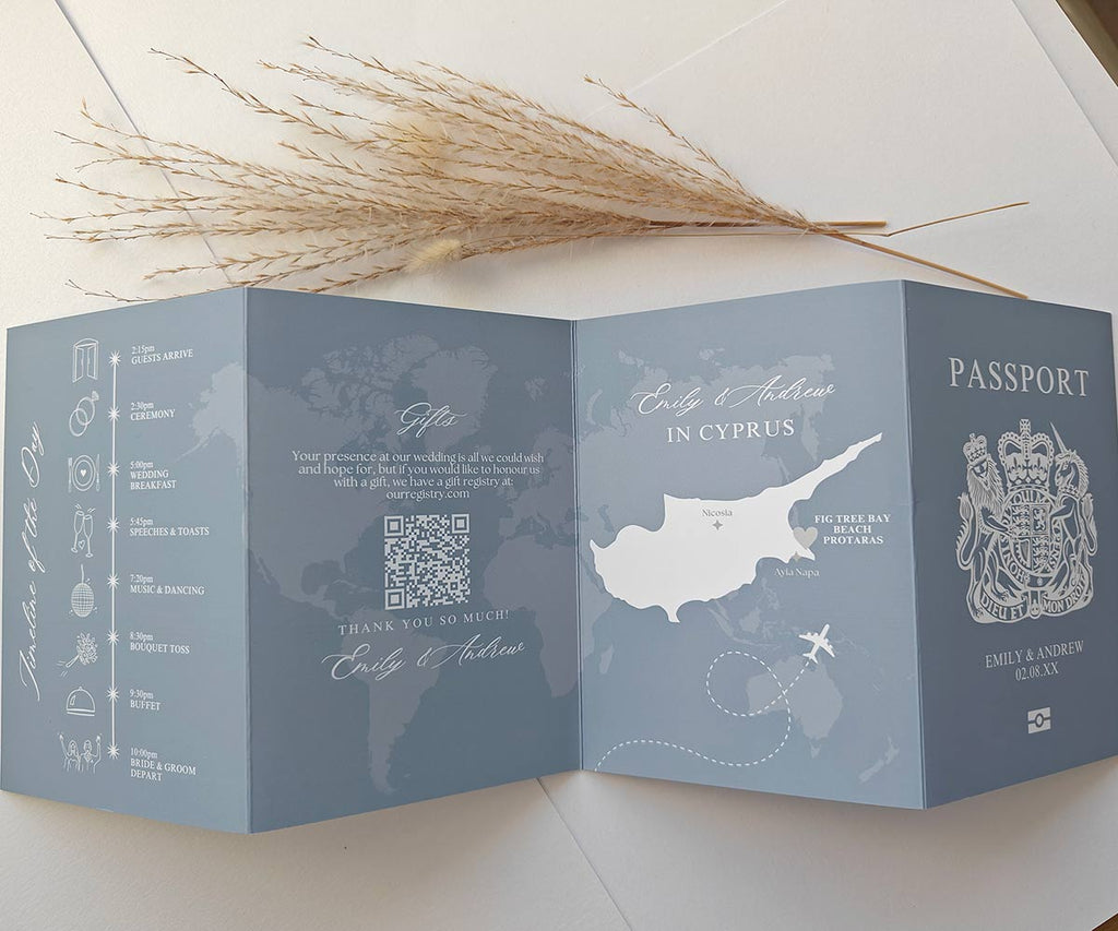 Dusty Blue Wedding Invitations