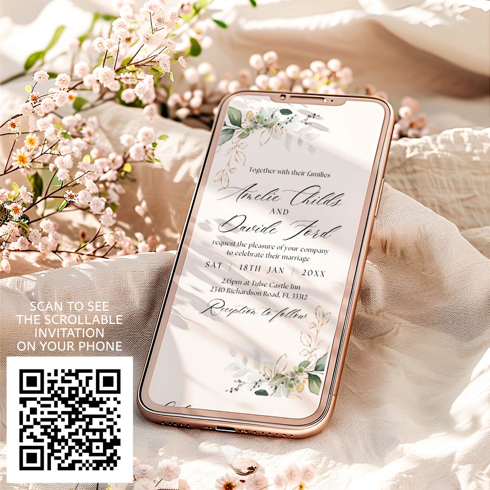 Digital Scrolling Wedding Invitation