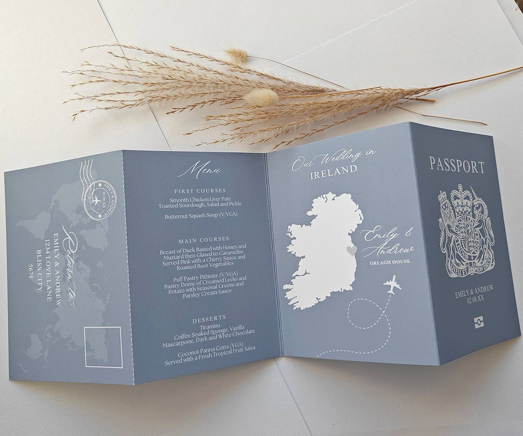 Dusty Blue Wedding Invitations