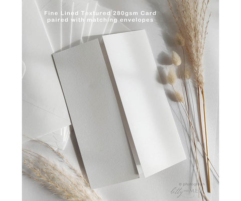 Fine Lined Textured Card with matching envelopes