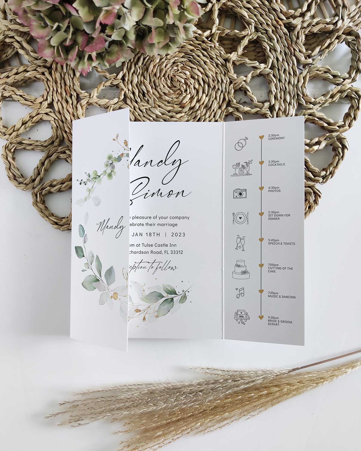 Folded Wedding Invitation Template Connie Joan Folded Wedding Invitation Template Connie Joan