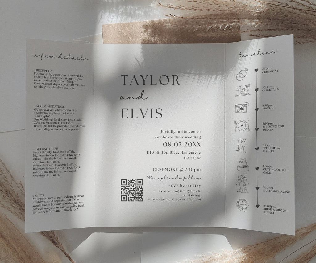 Printed Gatefold Wedding Invitations