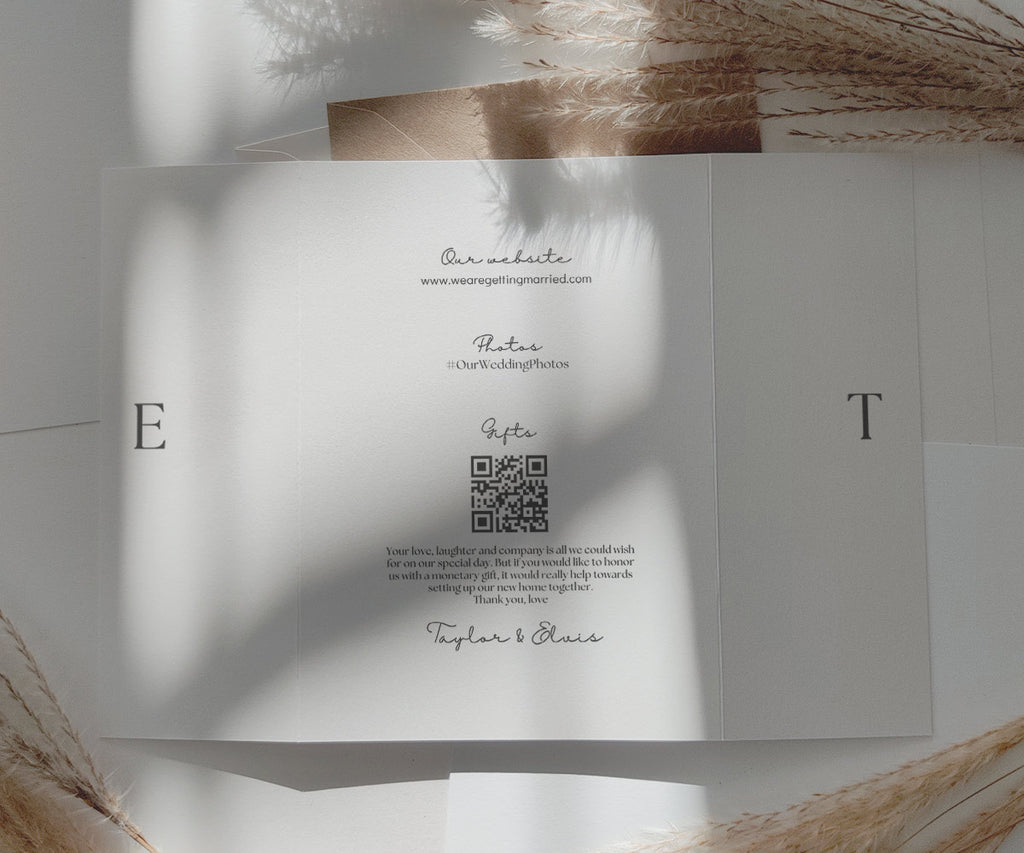 Printed Gatefold Wedding Invitations