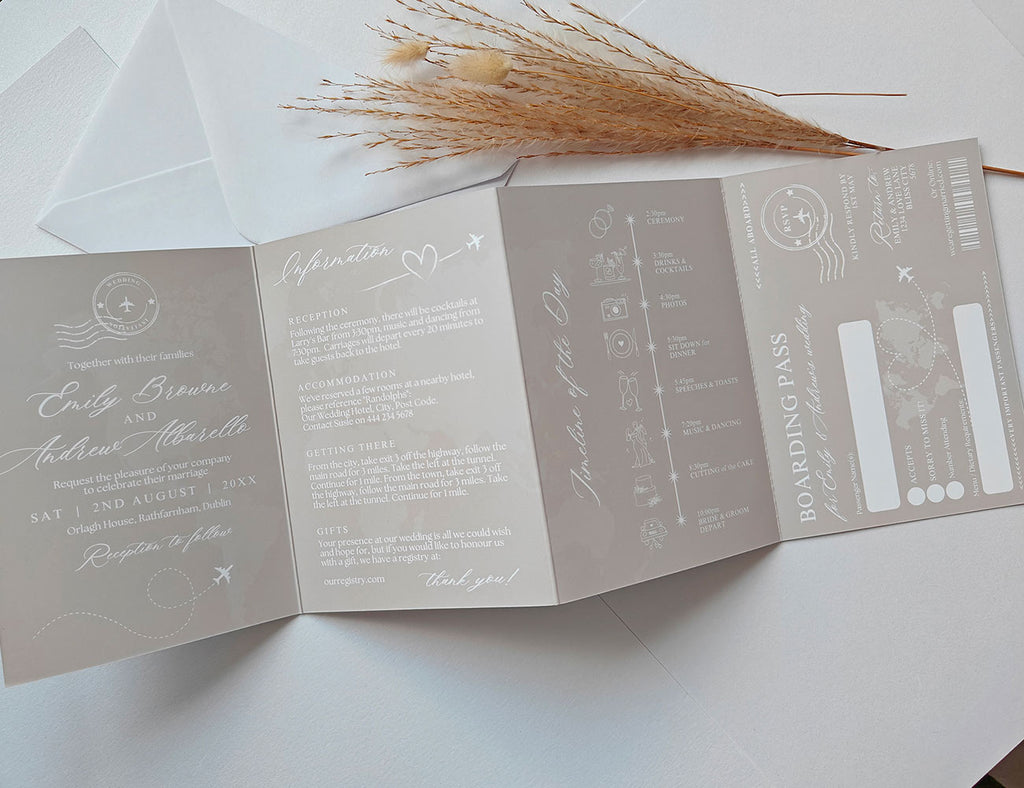 Concertina Passport Invitations