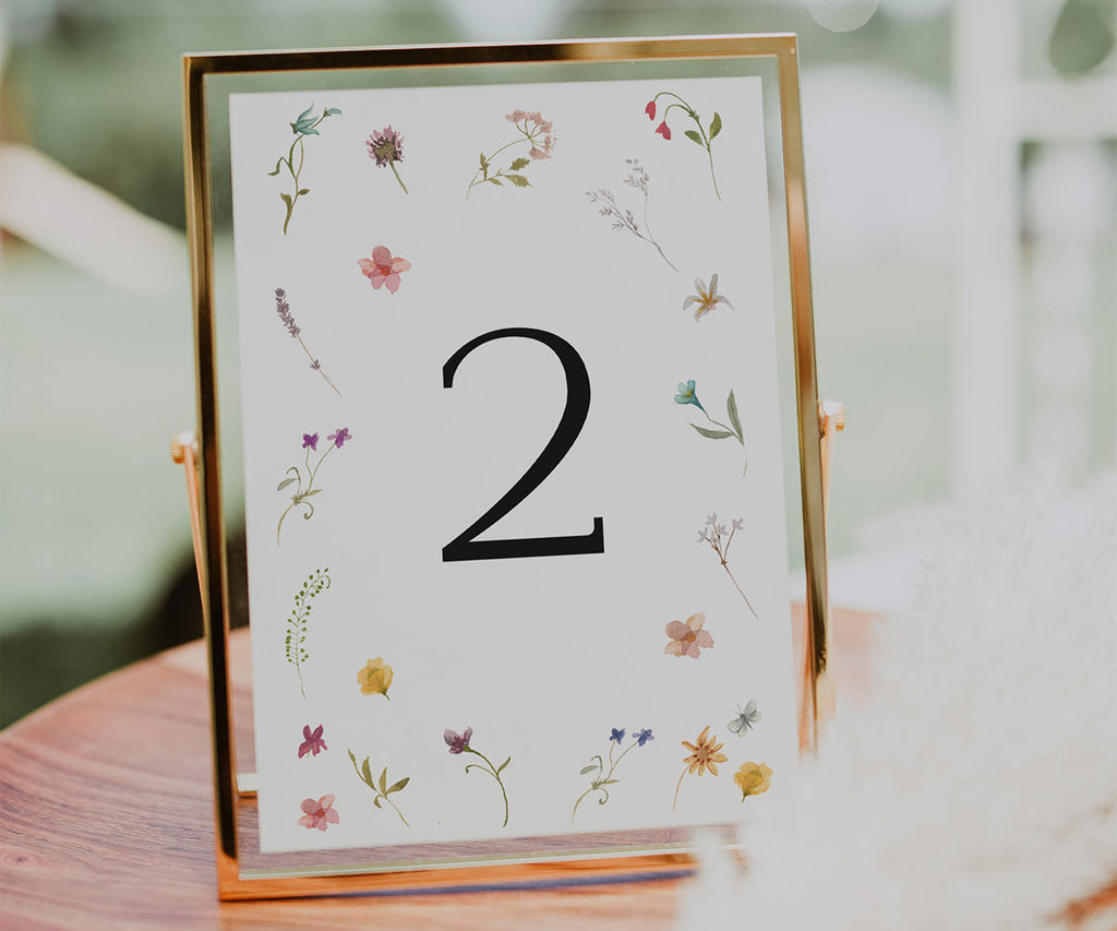 Wildflower Table Numbers