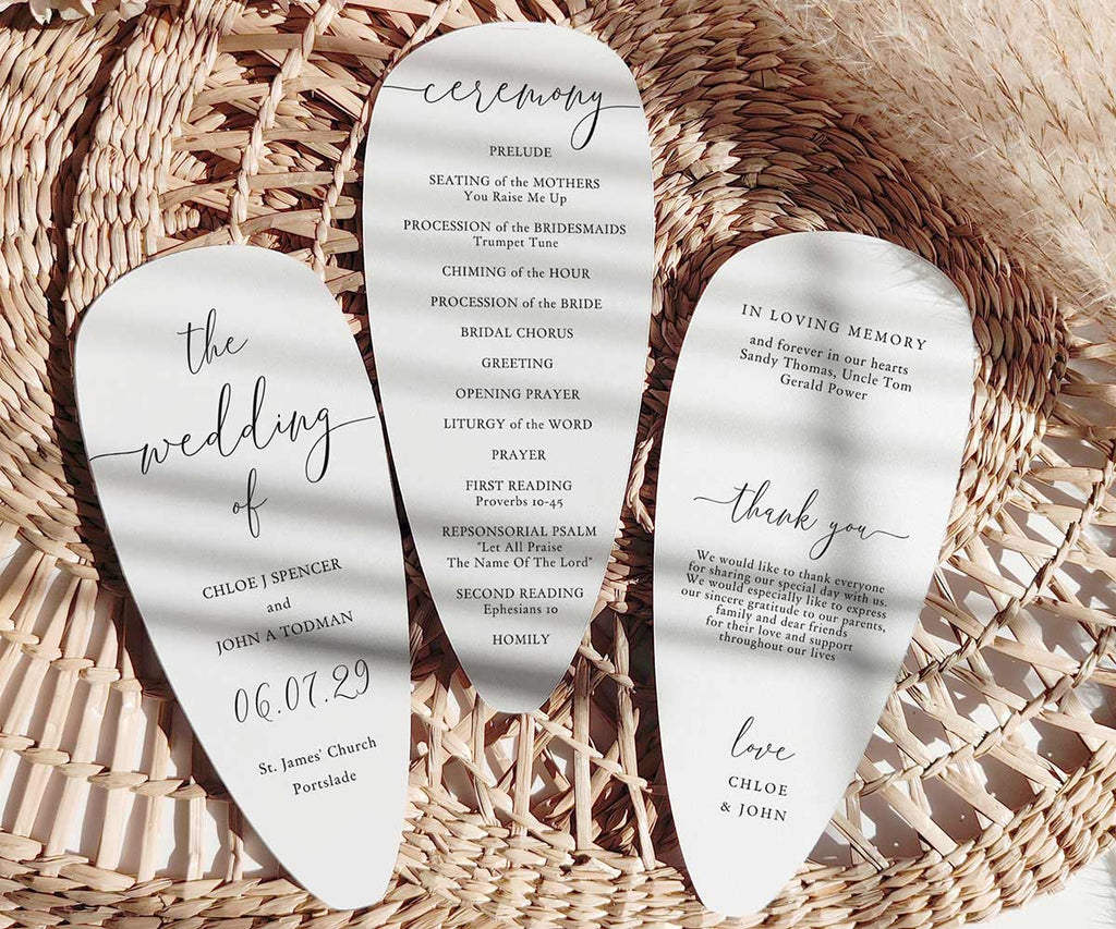 Petal Fan Wedding Program