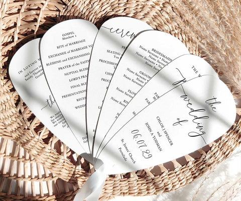 Petal Fan Wedding Program