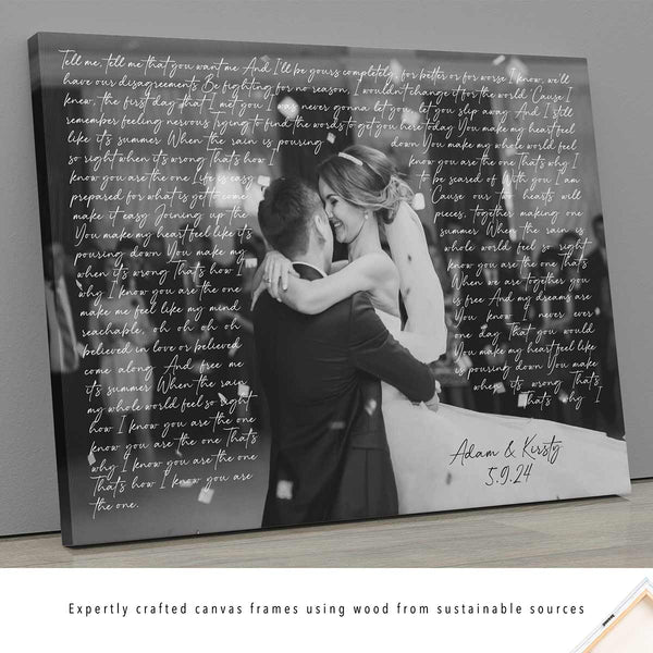 Photo Song Lyrics Canvas Wall Art