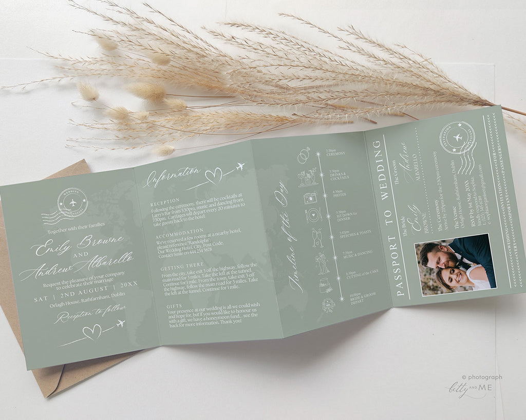 Passport Wedding Invitations