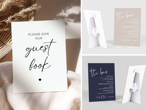 Wedding Strut Card Signs