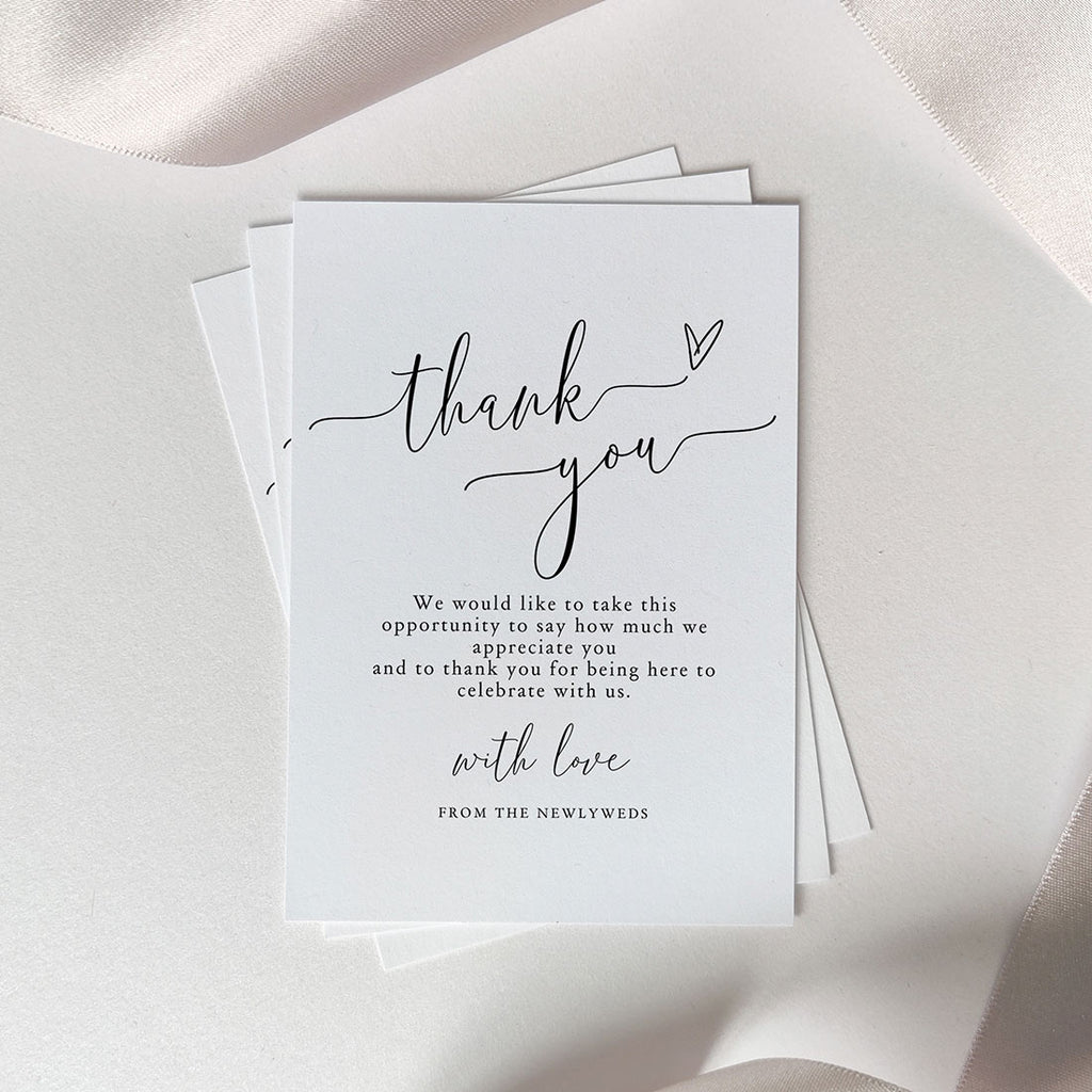 Wedding Thank You Cards for Favours