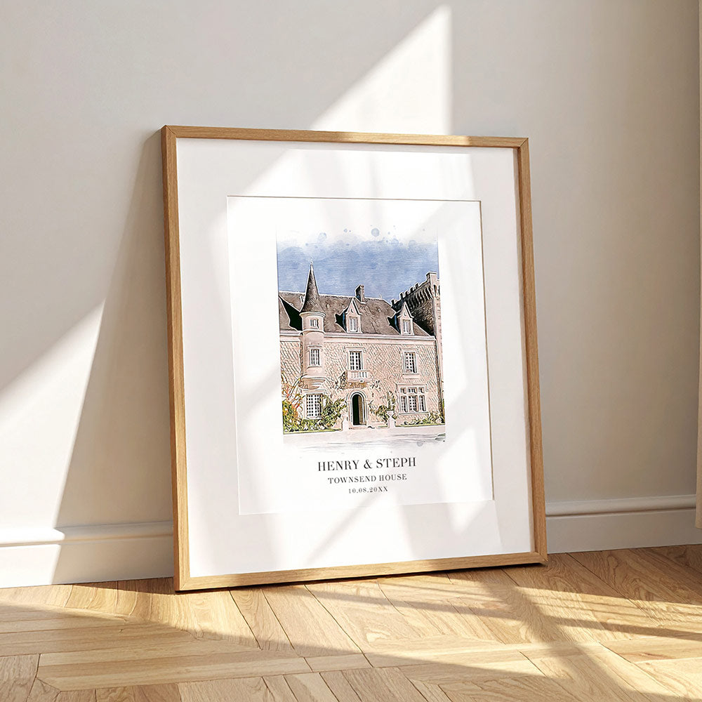 Framed Wedding Venue Sketch