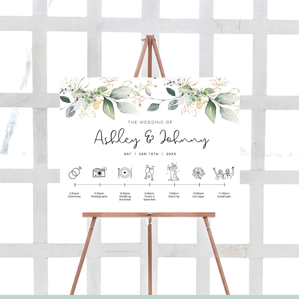 Eucalyptus Wedding Timeline