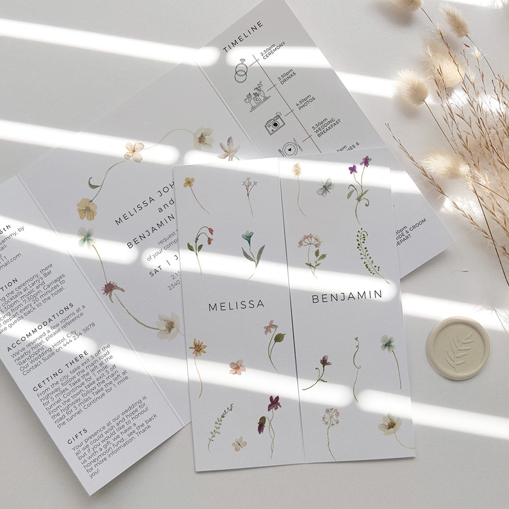 Wildflower Gatefold Invitations