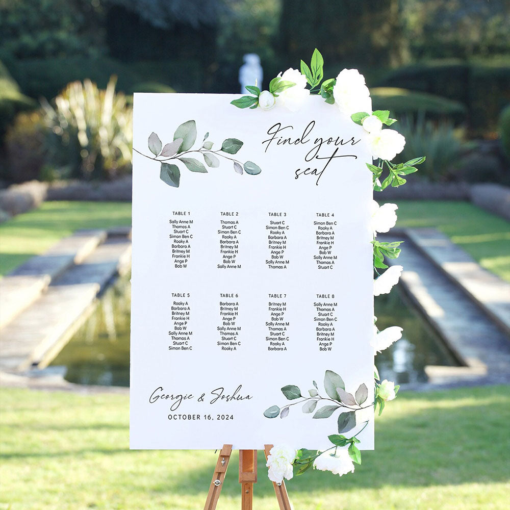 Wedding Table Seating Plan Printable Templates - Connie & Joan